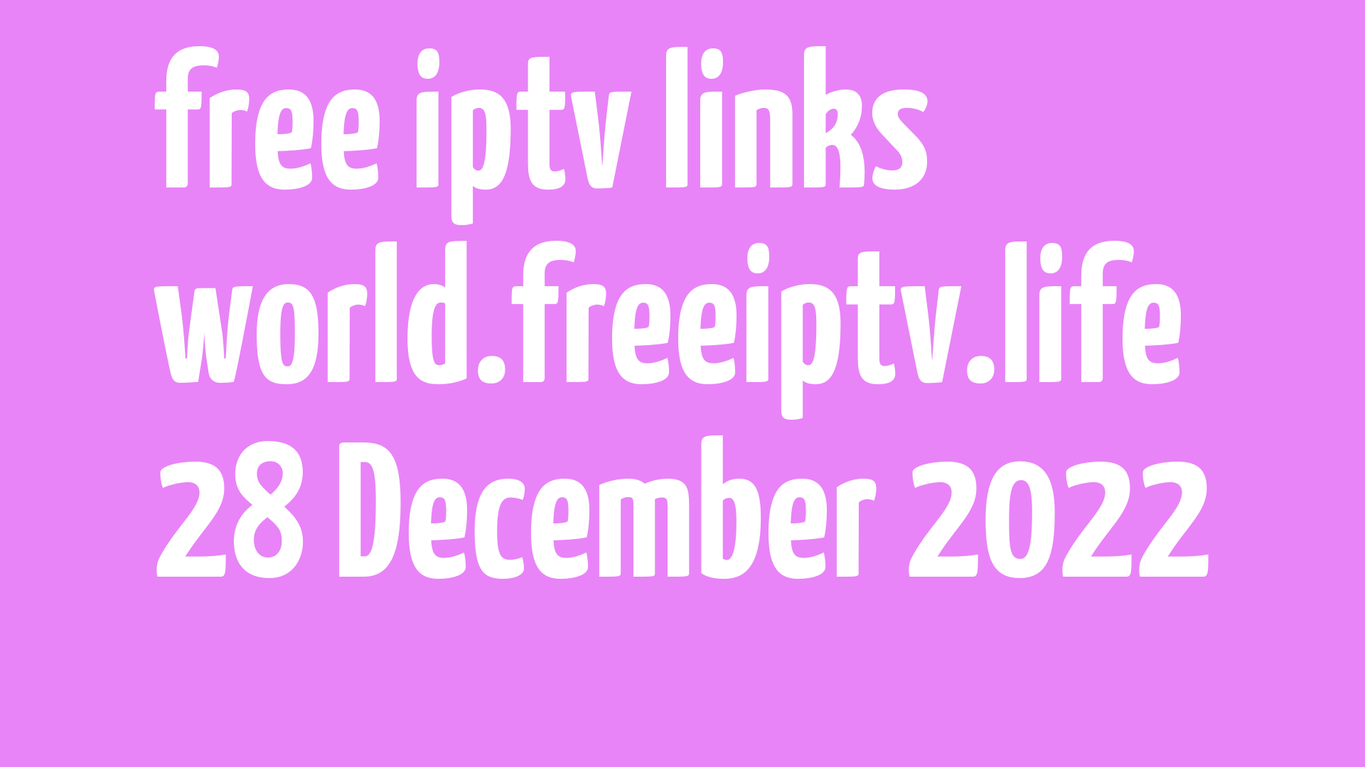 free iptv links 271222